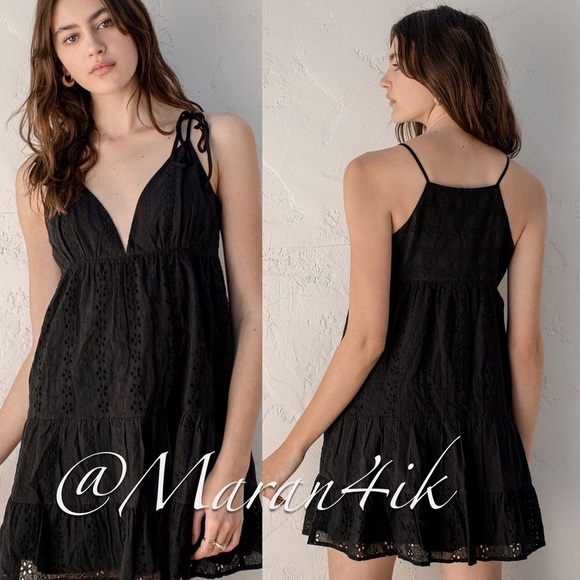 NWT Lulus Beyond the Boardwalk Black Eyelet
Lace Tiered Babydoll Dress XL - Picture 2 of 13
